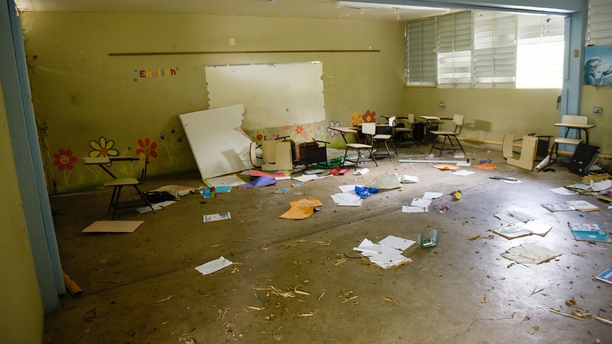 News-2025-0918-PuertoRico-iStock-902830988.jpgAn elementary school in Vega Alta, Puerto Rico, which has been permanently closed following damage incurred by Hurricane Maria. Photo: Alejandro Photography/iStock